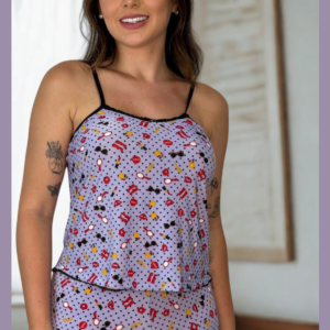 Pijama Baby doll em Malha fria Premium